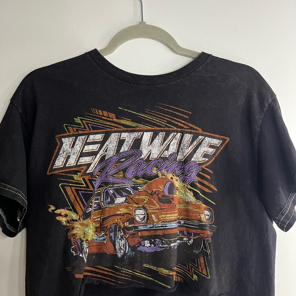 Tilly's Black Heatwave Racing Crop Top